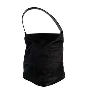 Lancel Black Nylon and‎ Leather Shoulder Bag